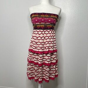 Cecilia Prado Knit Crochet Layered Sequin Detail Tube Dress Size Medium